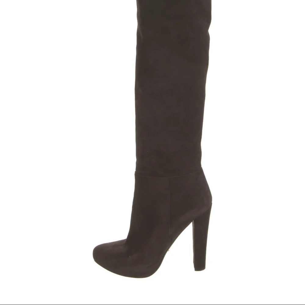 Authentic Prada Suede Knee High Platform Boots